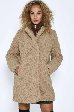 Noisy May Sobretudos E Parkas-Sobretudo Comprido Teddy