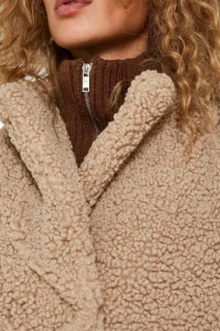 Noisy May Sobretudos E Parkas-Sobretudo Comprido Teddy