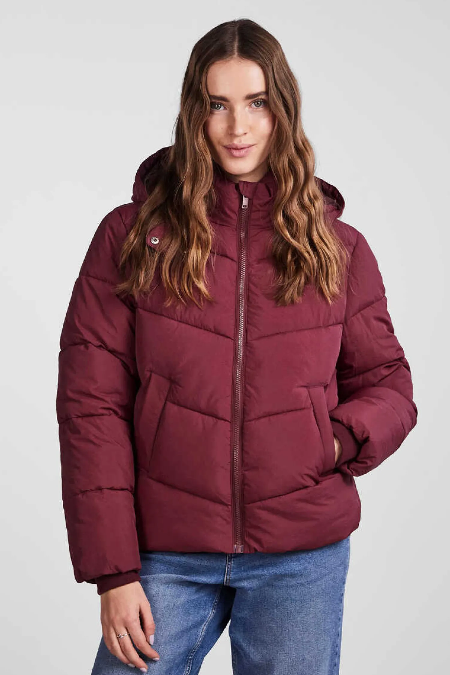 Pieces Sobretudos E Parkas-Sobretudo Curto Acolchoado