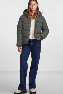 Pieces Sobretudos E Parkas-Sobretudo Curto Acolchoado