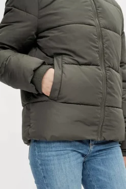 Pieces Sobretudos E Parkas-Sobretudo Curto Acolchoado