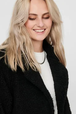 Only Sobretudos E Parkas-Sobretudo De Borrego Botoes