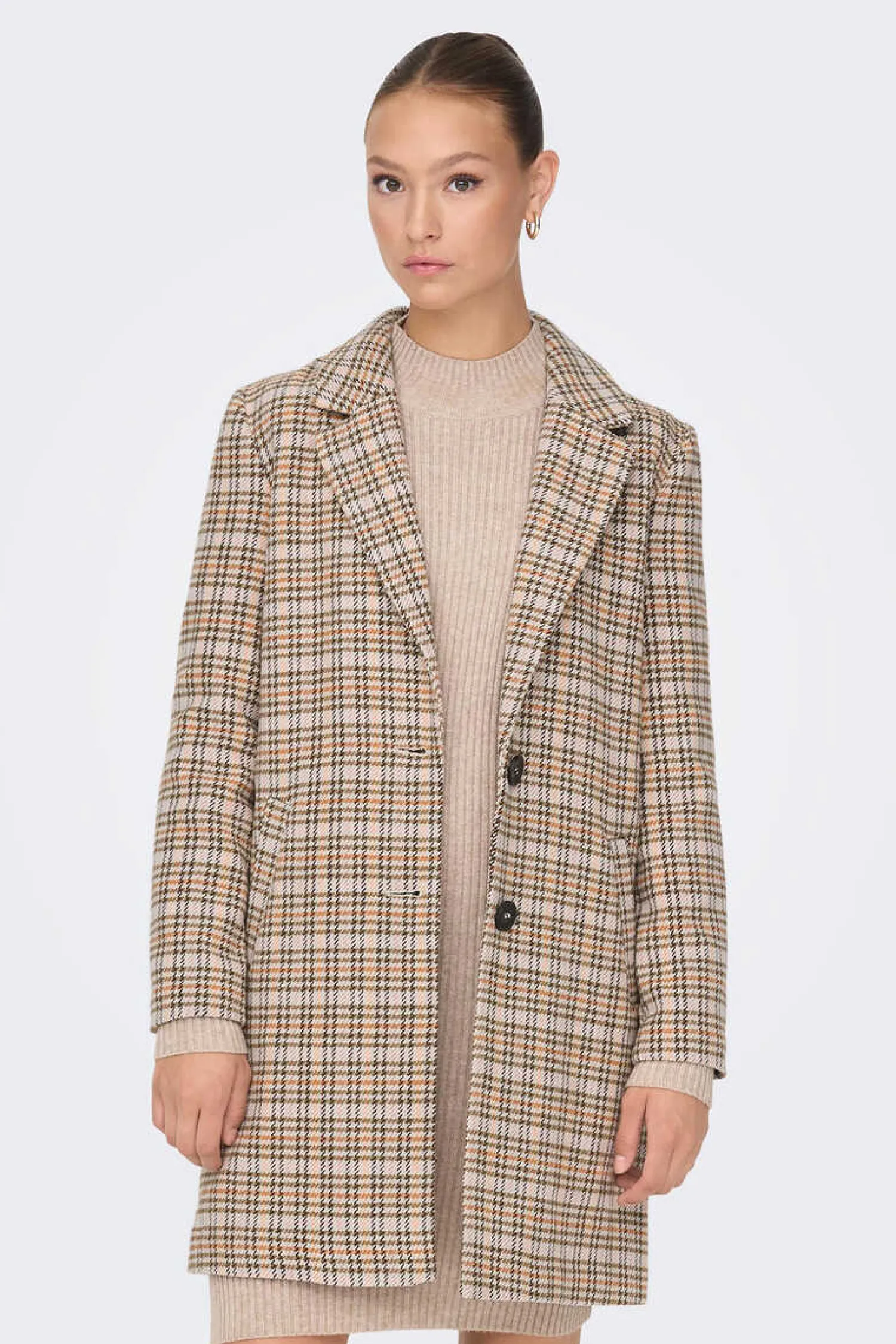 JDY Sobretudos E Parkas-Sobretudo De Xadrez