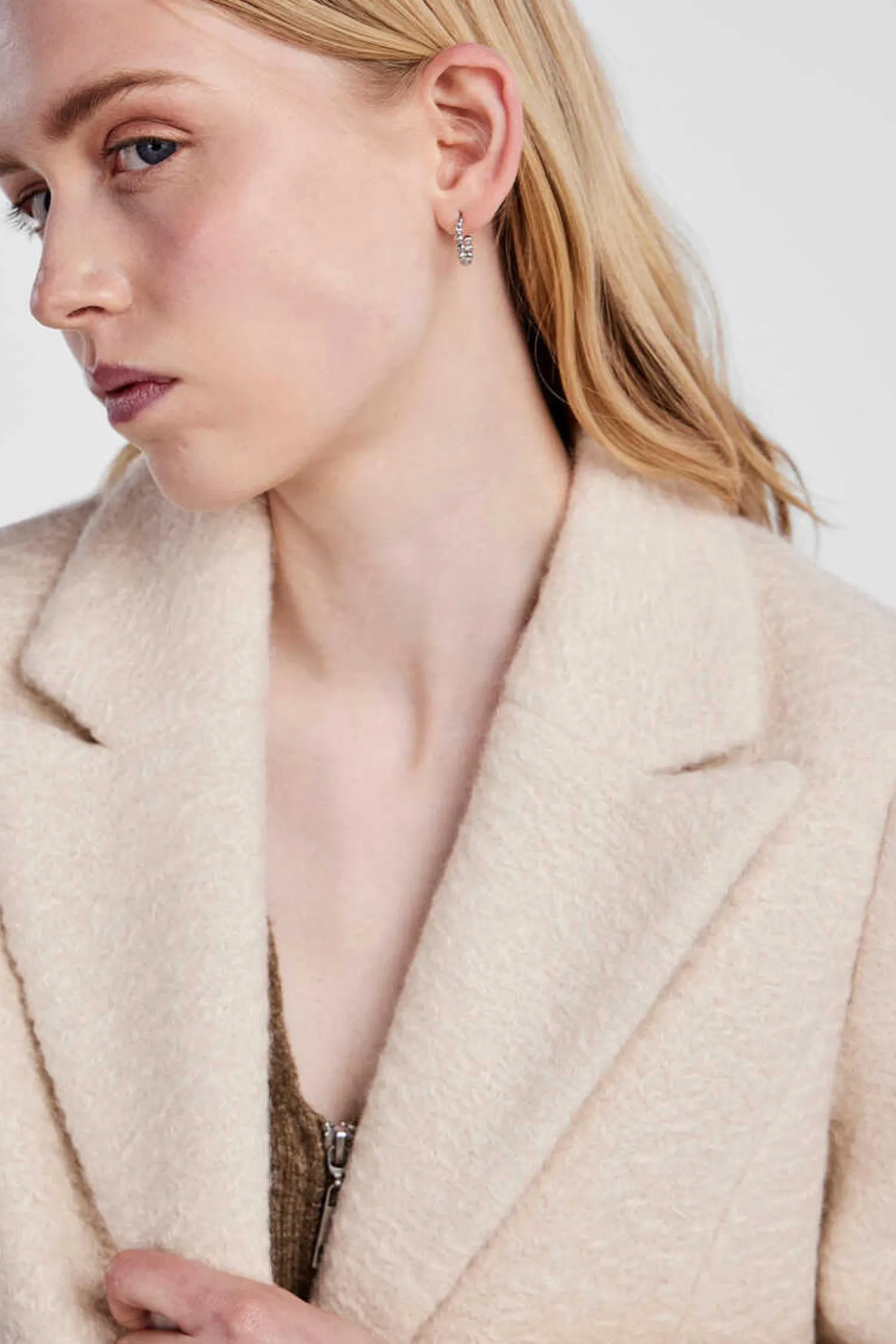 Pieces Sobretudos E Parkas-Sobretudo Gola De Lapela