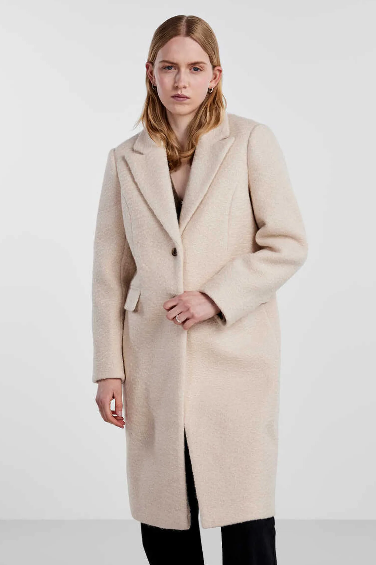 Pieces Sobretudos E Parkas-Sobretudo Gola De Lapela