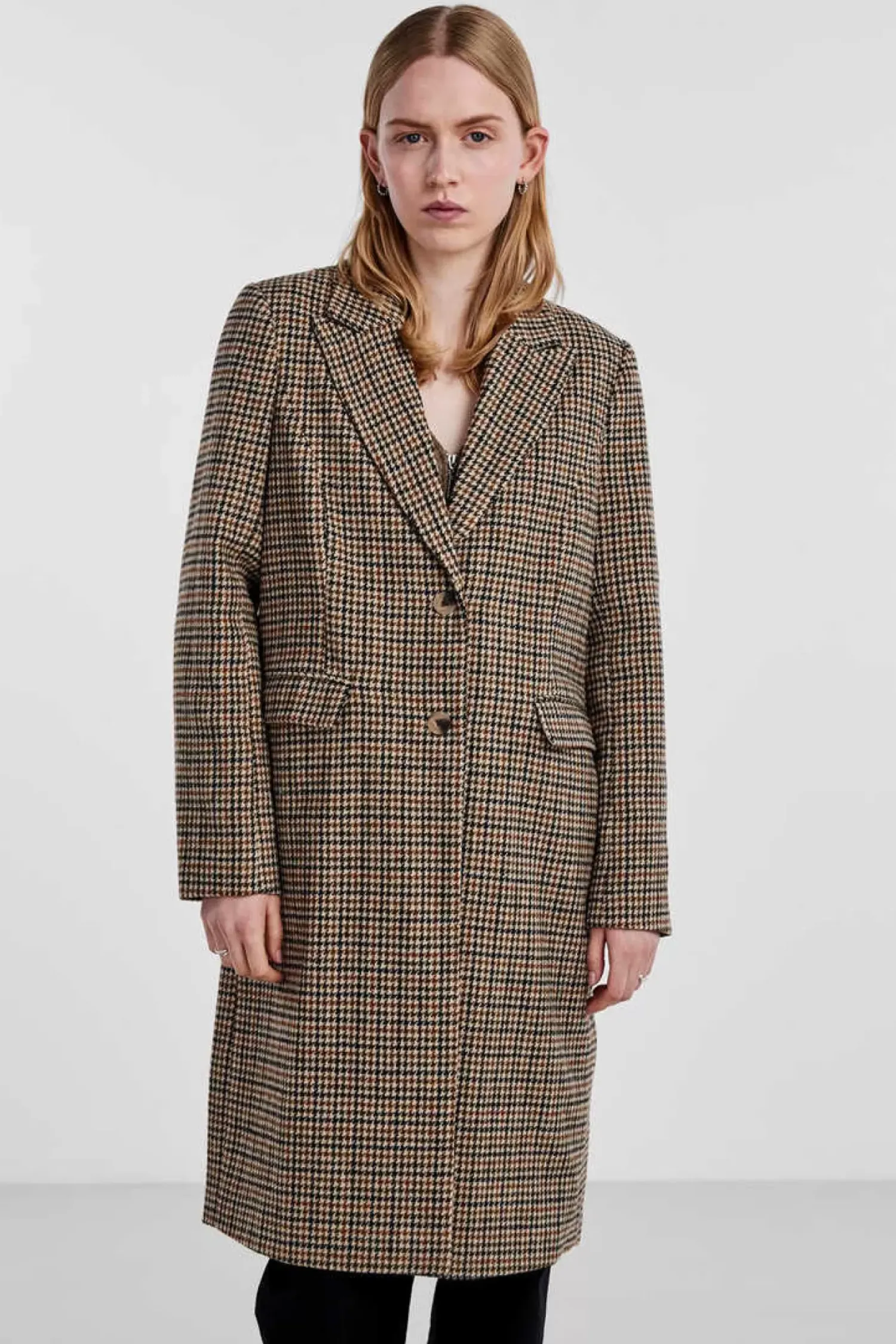 Pieces Sobretudos E Parkas-Sobretudo Gola De Lapela