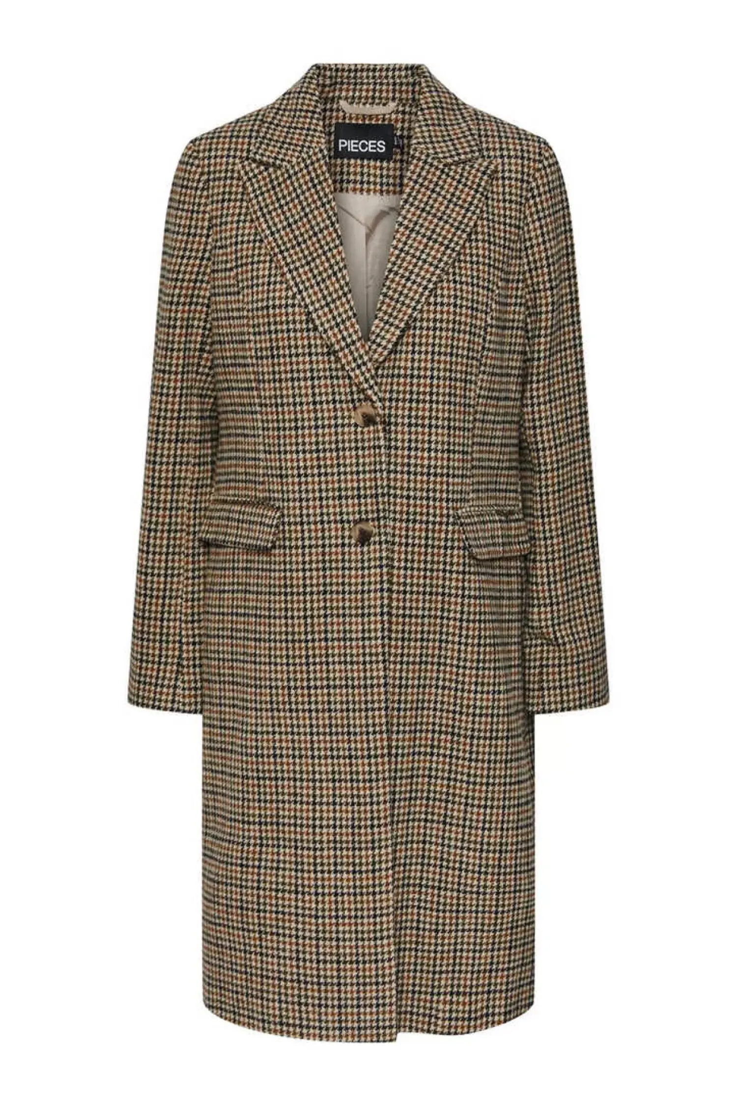 Pieces Sobretudos E Parkas-Sobretudo Gola De Lapela