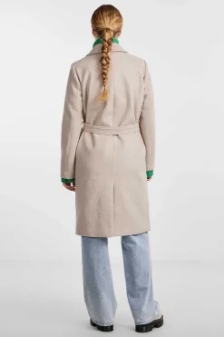 Pieces Sobretudos E Parkas-Sobretudo Gola De Lapela