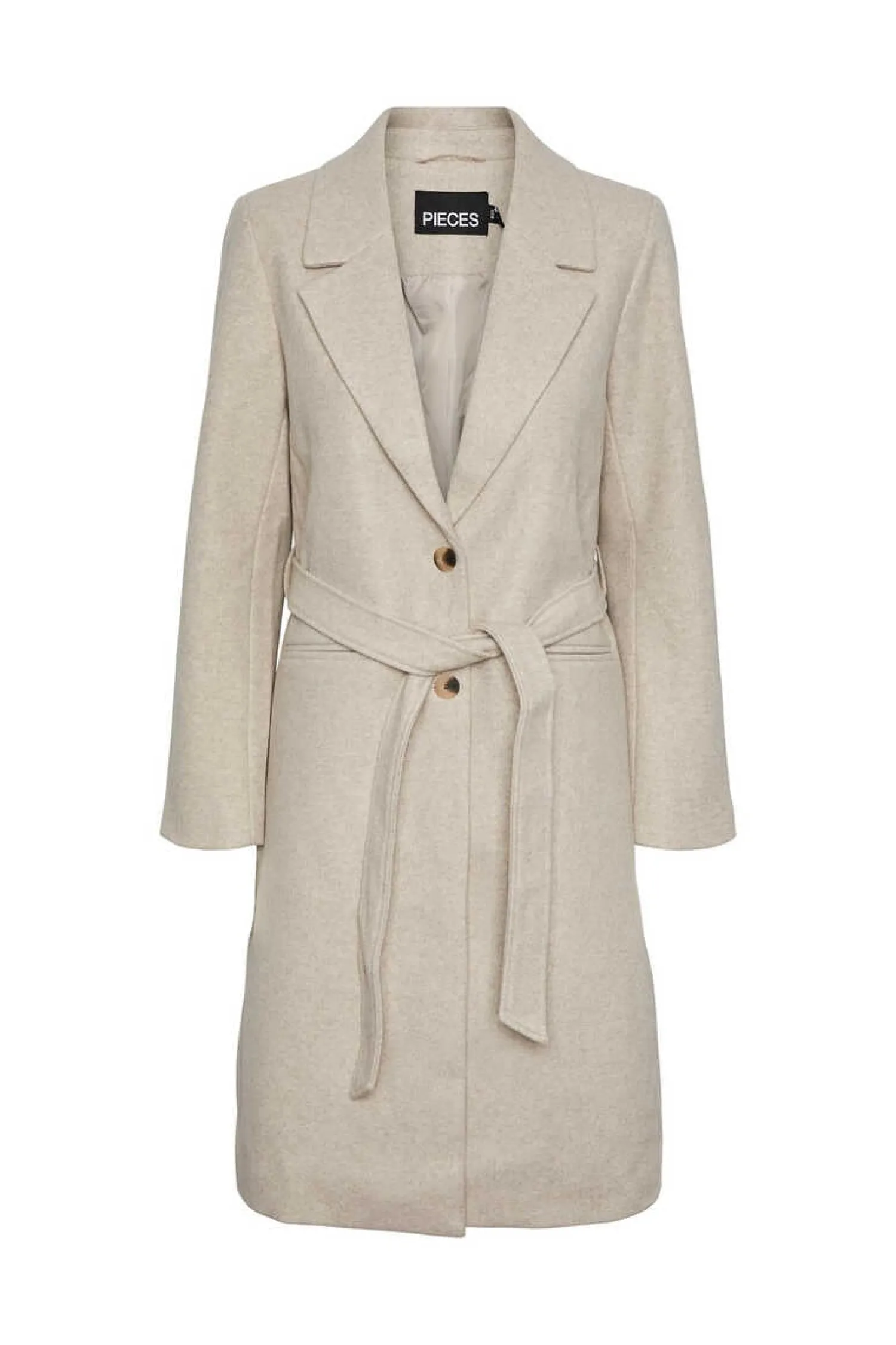 Pieces Sobretudos E Parkas-Sobretudo Gola De Lapela