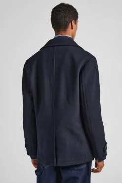 Pepe Jeans Sobretudo La Lapela Pontiaguda Marinho