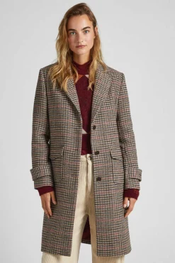 Pepe Jeans Sobretudos E Parkas-Sobretudo La Pied-De-Poule