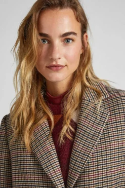 Pepe Jeans Sobretudos E Parkas-Sobretudo La Pied-De-Poule