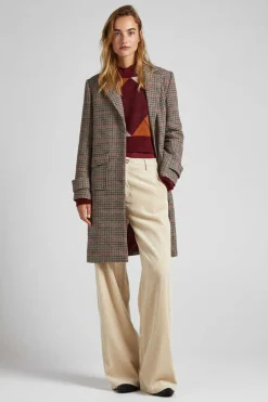 Pepe Jeans Sobretudos E Parkas-Sobretudo La Pied-De-Poule