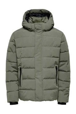 Only & Sons Sobretudo Puffer Cinza Best