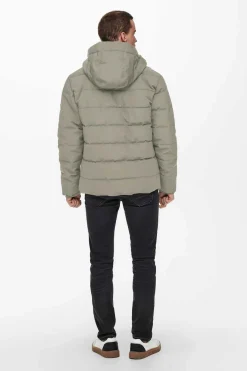 Only & Sons Sobretudo Puffer Cinza