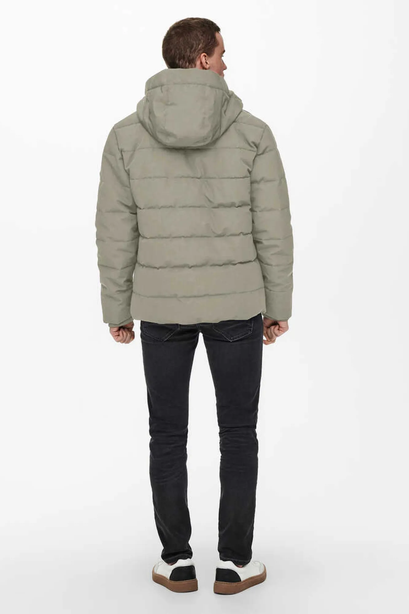 Only & Sons Sobretudo Puffer Cinza