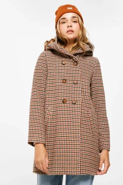 Springfield Sobretudos E Parkas-Sobretudo Xadrez Capuz La