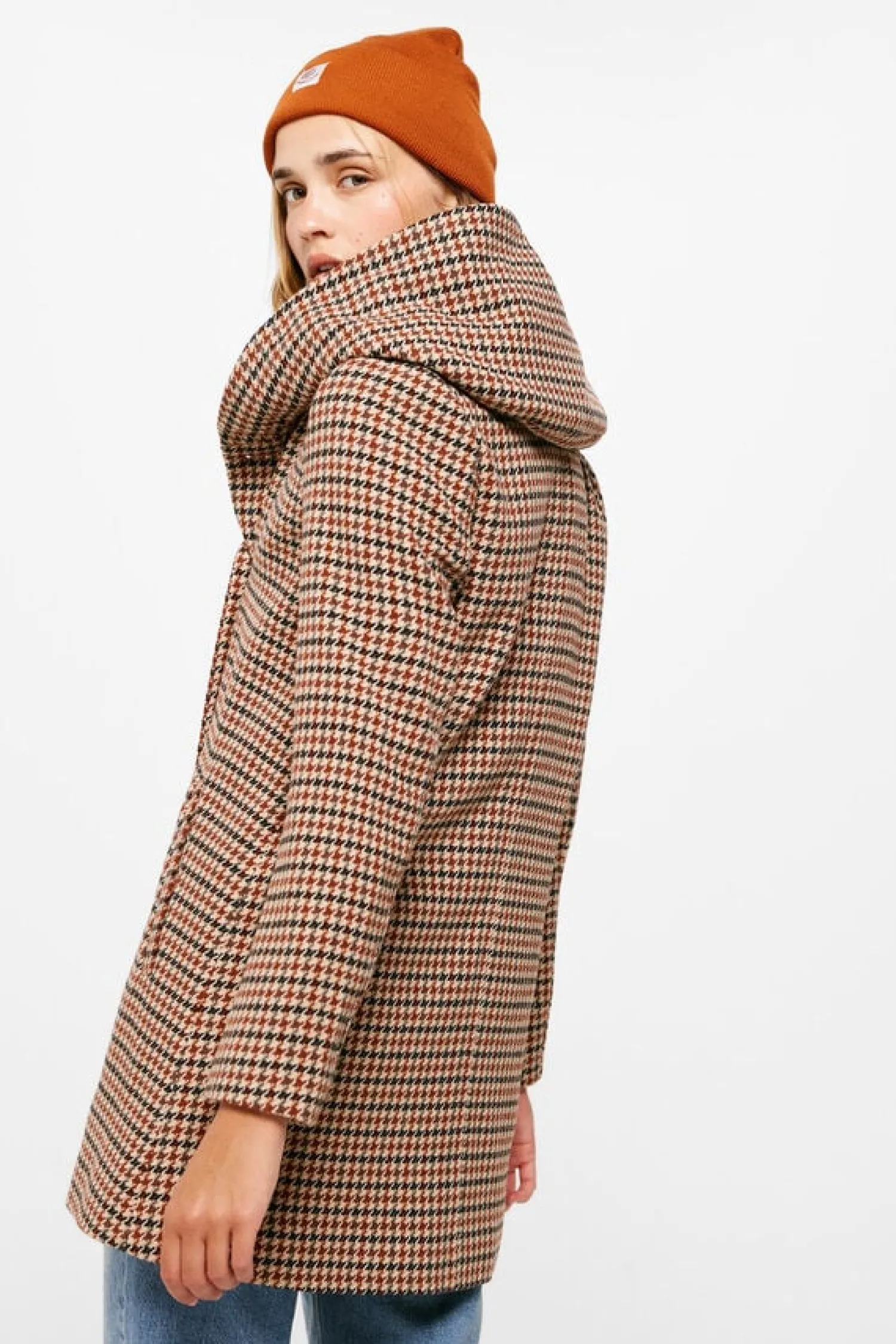 Springfield Sobretudos E Parkas-Sobretudo Xadrez Capuz La