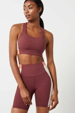 Dash and Stars Sutias-Soutien Desportivo Color Block Grena 4D Stretch