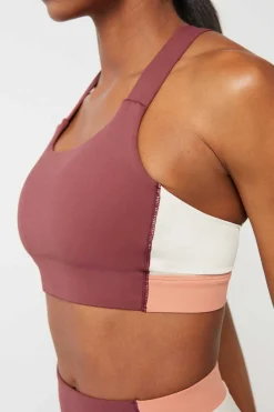 Dash and Stars Sutias-Soutien Desportivo Color Block Grena 4D Stretch