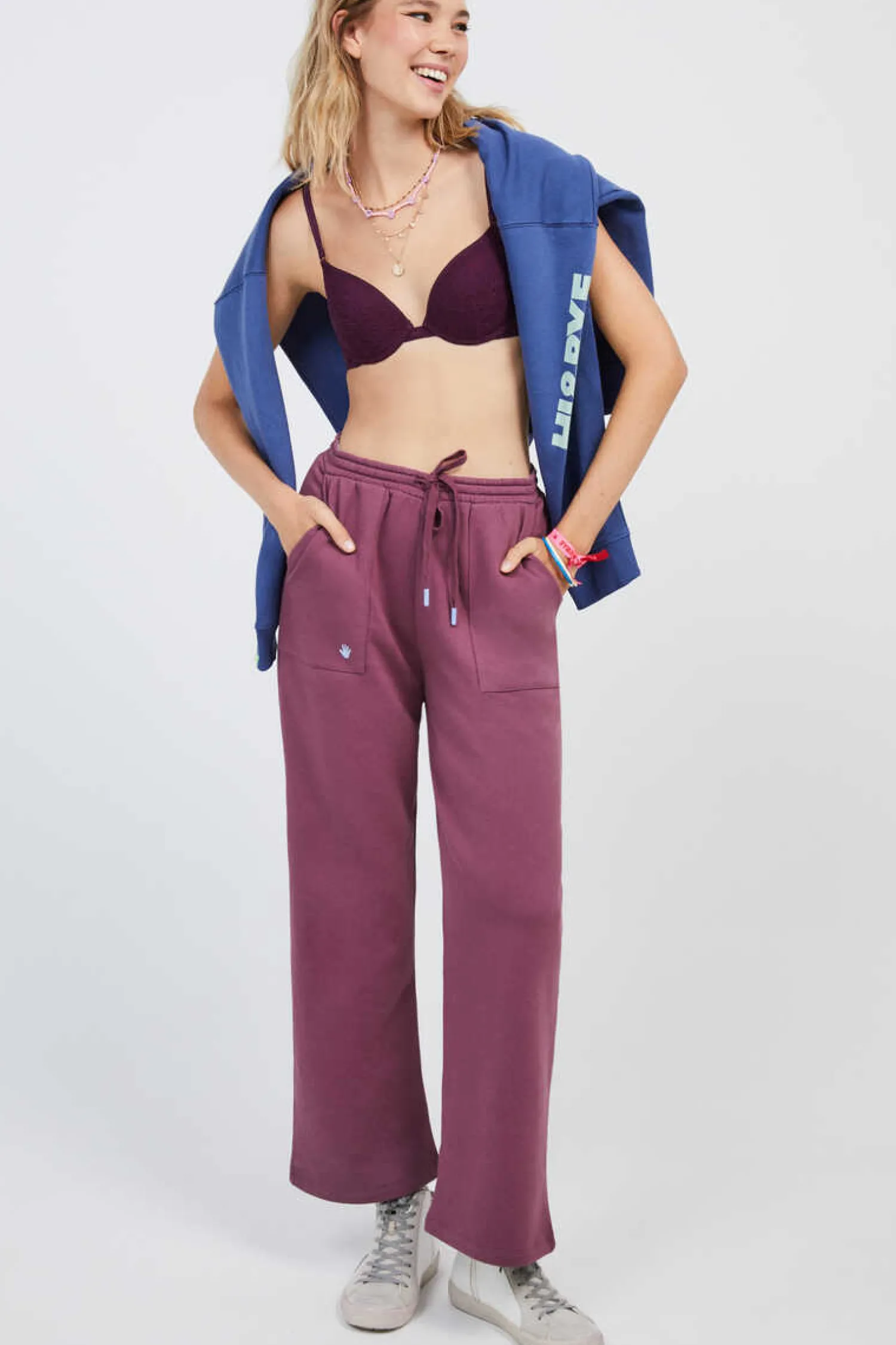 HI&BYE Roupa Interior-Soutien Push-Up Renda Bordeaux
