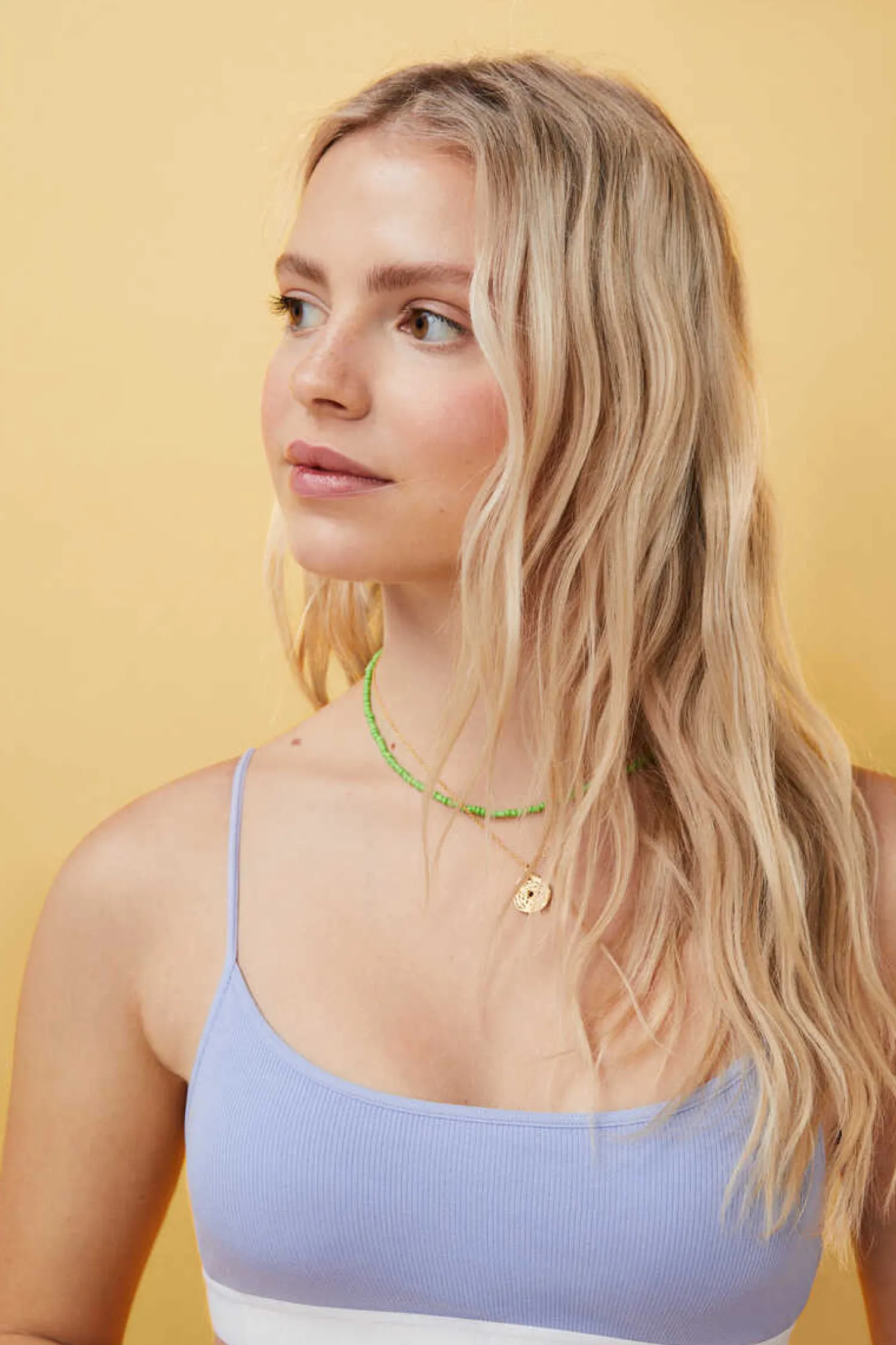 HI&BYE Roupa Interior-Soutien Top Algodao Claro