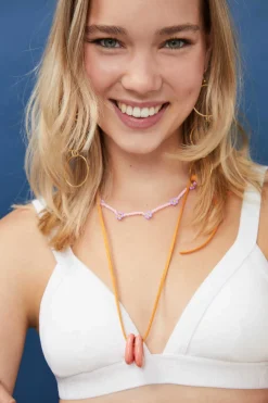 HI&BYE Roupa Interior-Soutien Top Triangular Algodao Branco