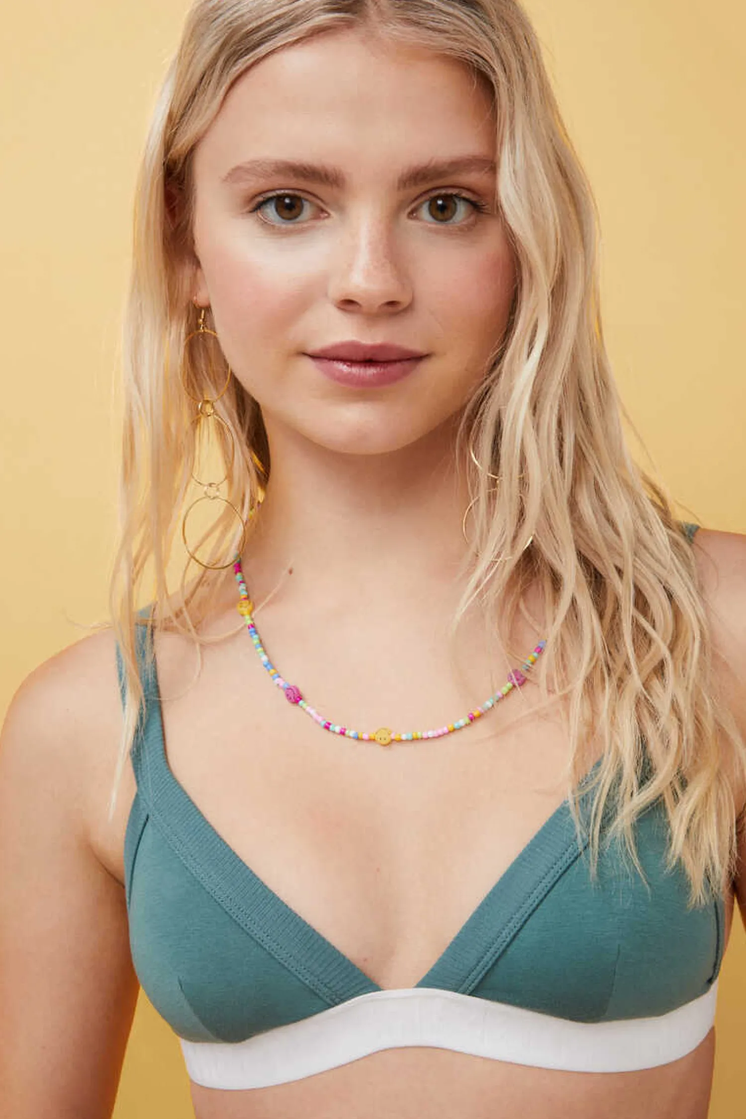 HI&BYE Sutias-Soutien Top Triangular Algodao Escuro