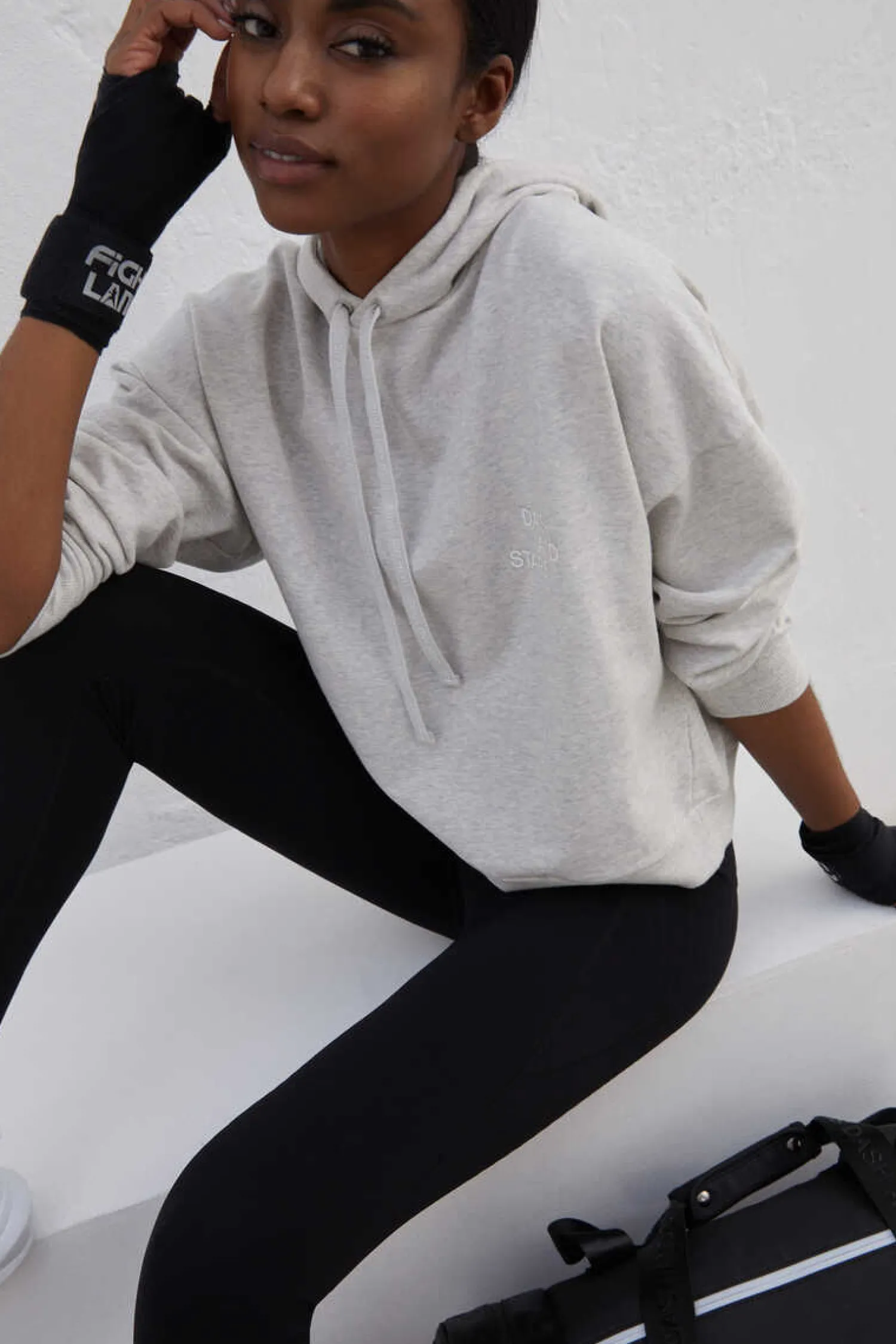 Dash and Stars Outdoor-Sudadera 100% Algodao Gris