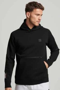 Superdry Sweartshirt Code Tech Hood Preto Discount