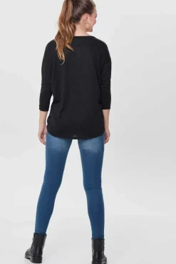 Only Sueteres E Cardigans-Sweater Manga Comprida E Gola Redonda