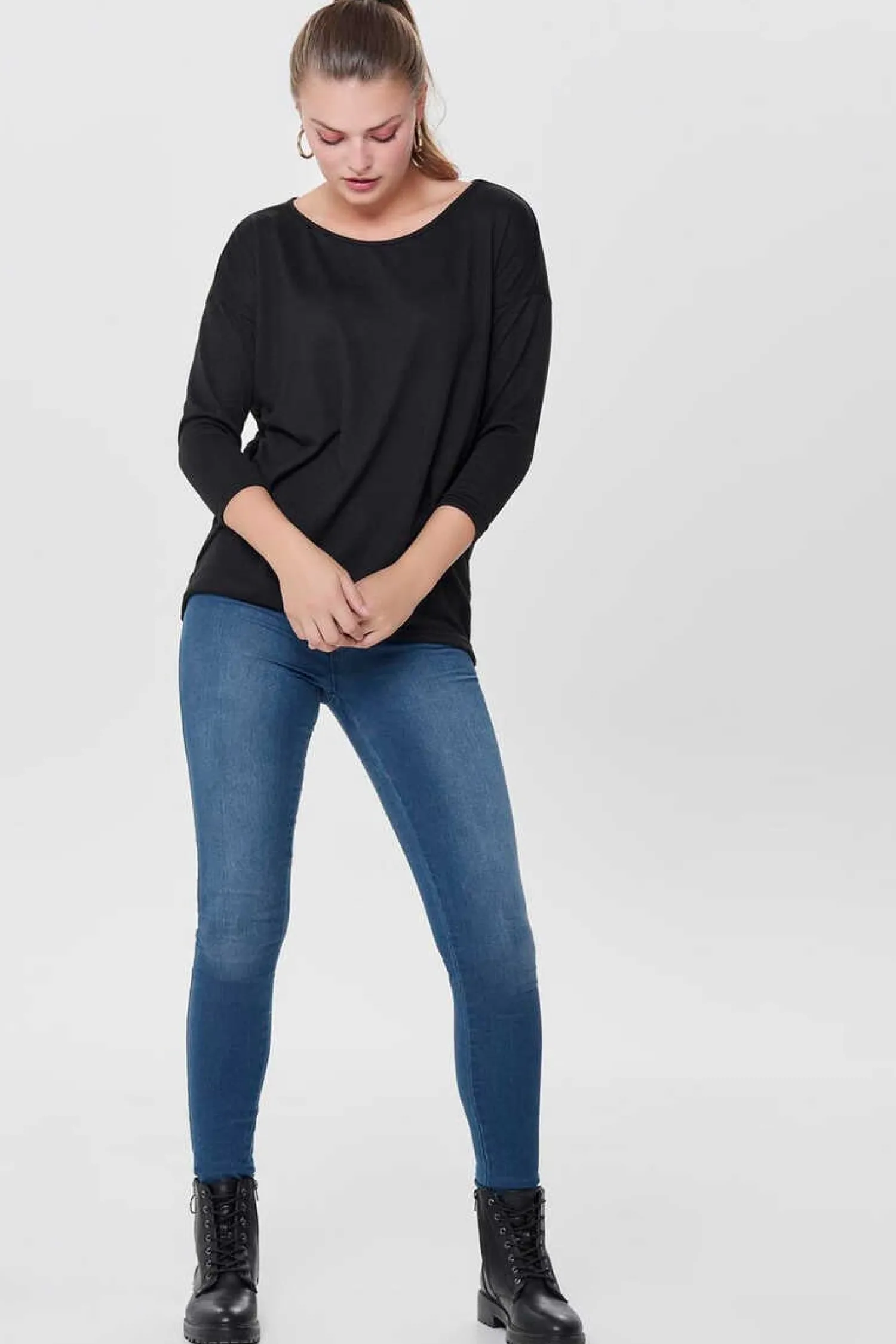 Only Sueteres E Cardigans-Sweater Manga Comprida E Gola Redonda