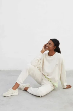 Dash and Stars Outdoor-Sweatshirt 100% Algodao Branco