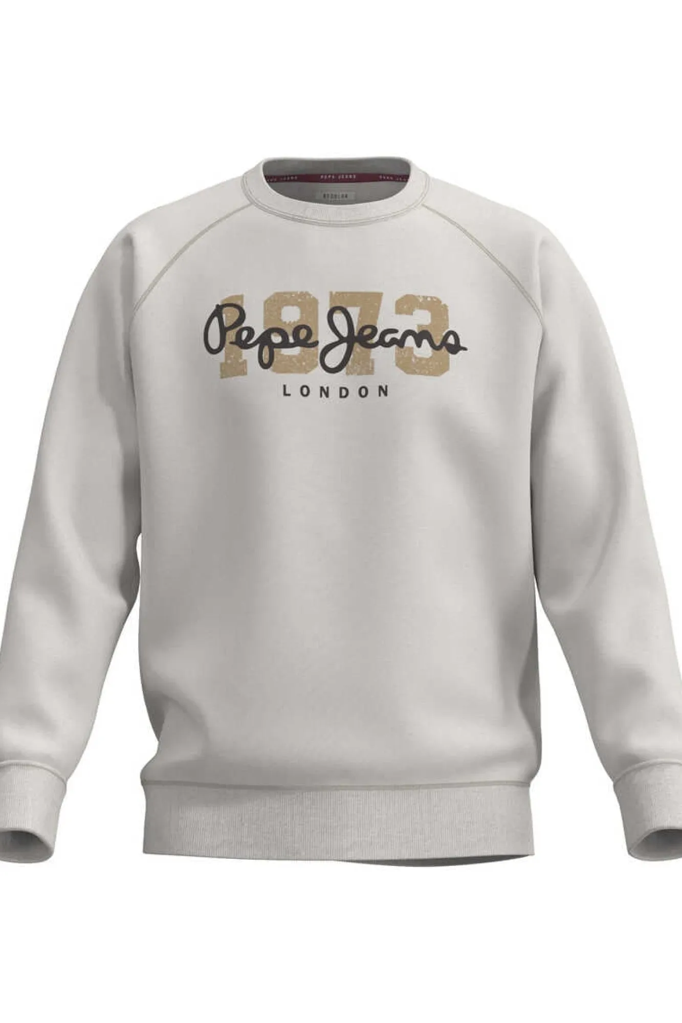 Pepe Jeans Sweatshirt Algodao Logo Estampado Cru