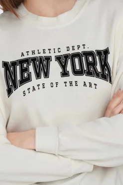 Only Sweatshirts-Sweatshirt Algodao Mensagem Bordada