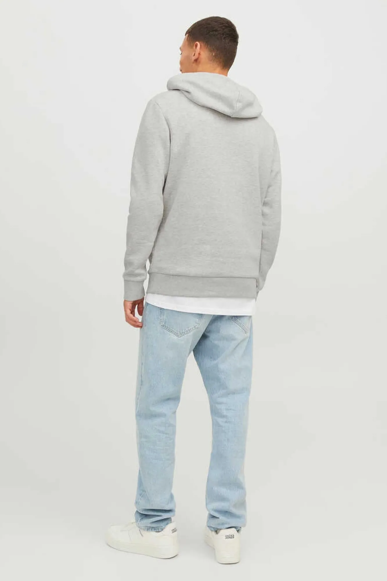 Jack & Jones Sweatshirt Capuz Estampado Logo Branco Clearance