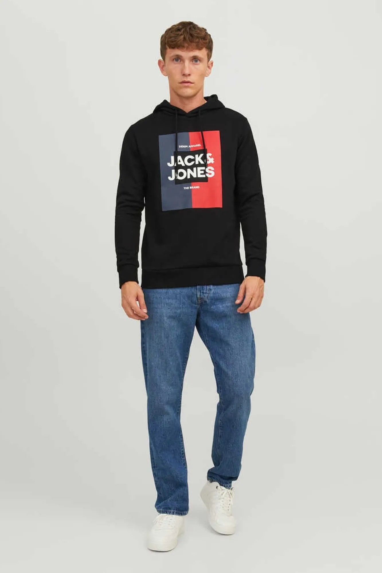 Jack & Jones Sweatshirt Capuz Estampado Logo Preto Online