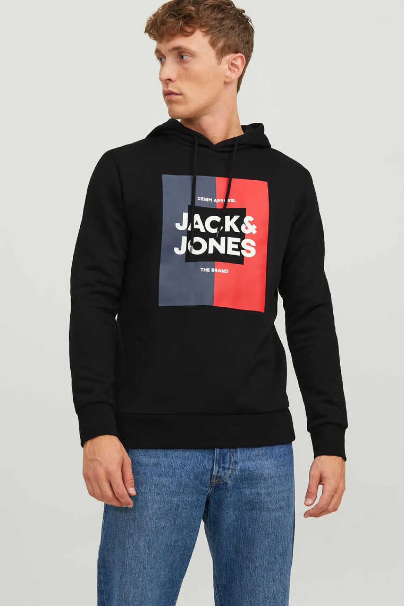 Jack & Jones Sweatshirt Capuz Estampado Logo Preto Online