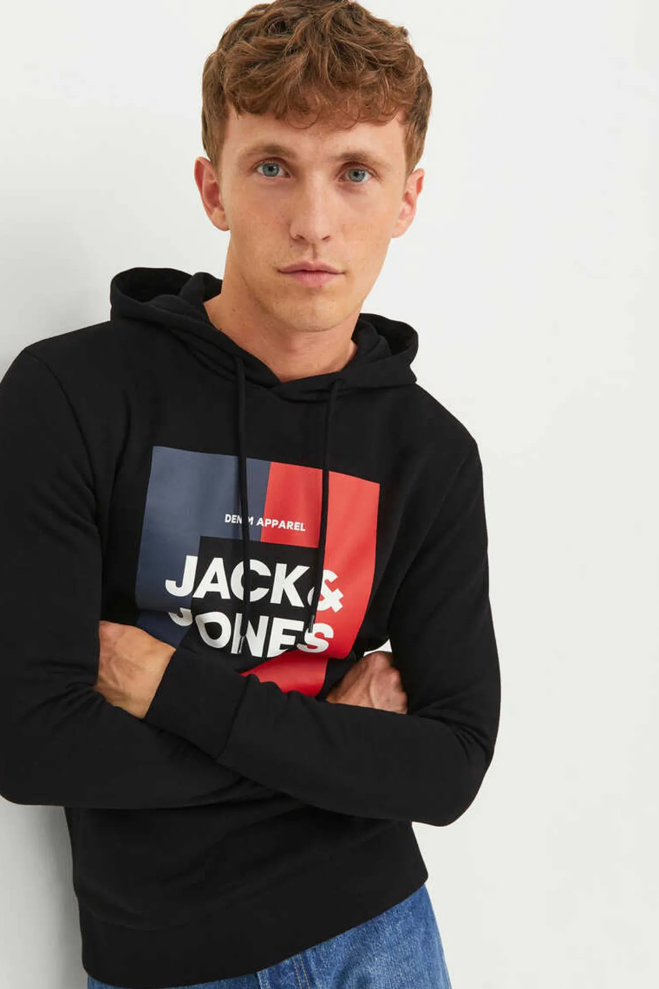 Jack & Jones Sweatshirt Capuz Estampado Logo Preto Online