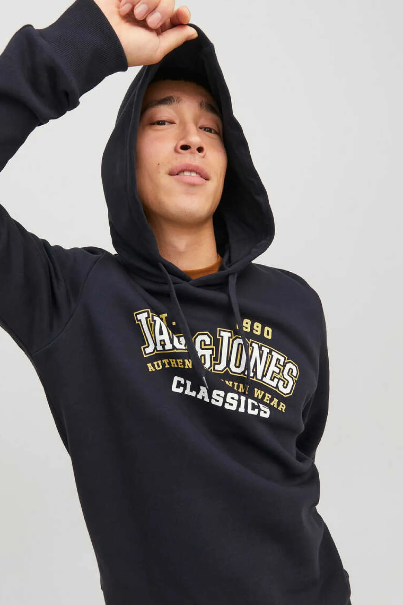 Jack & Jones Sweatshirt Capuz Estampado Logo Azul Discount