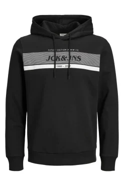 Jack&Jones Sweatshirt Capuz Estampado Logo Preto Discount