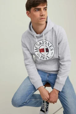 Jack & Jones Sweatshirt Com Capuz Cinza Sale