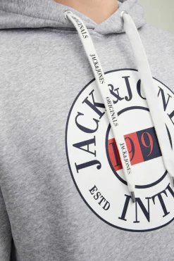 Jack & Jones Sweatshirt Com Capuz Cinza Sale