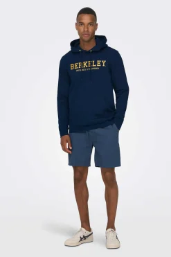 Only & Sons Sweatshirt Com Capuz Marinho Discount