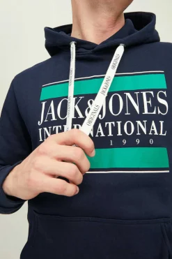 Jack & Jones Sweatshirt Com Capuz Marinho Best