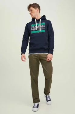 Jack & Jones Sweatshirt Com Capuz Marinho Best