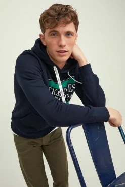 Jack & Jones Sweatshirt Com Capuz Marinho Best