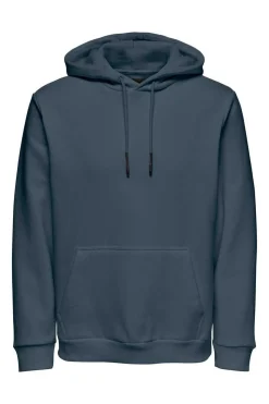 Only & Sons Sweatshirt Com Capuz Azulado New