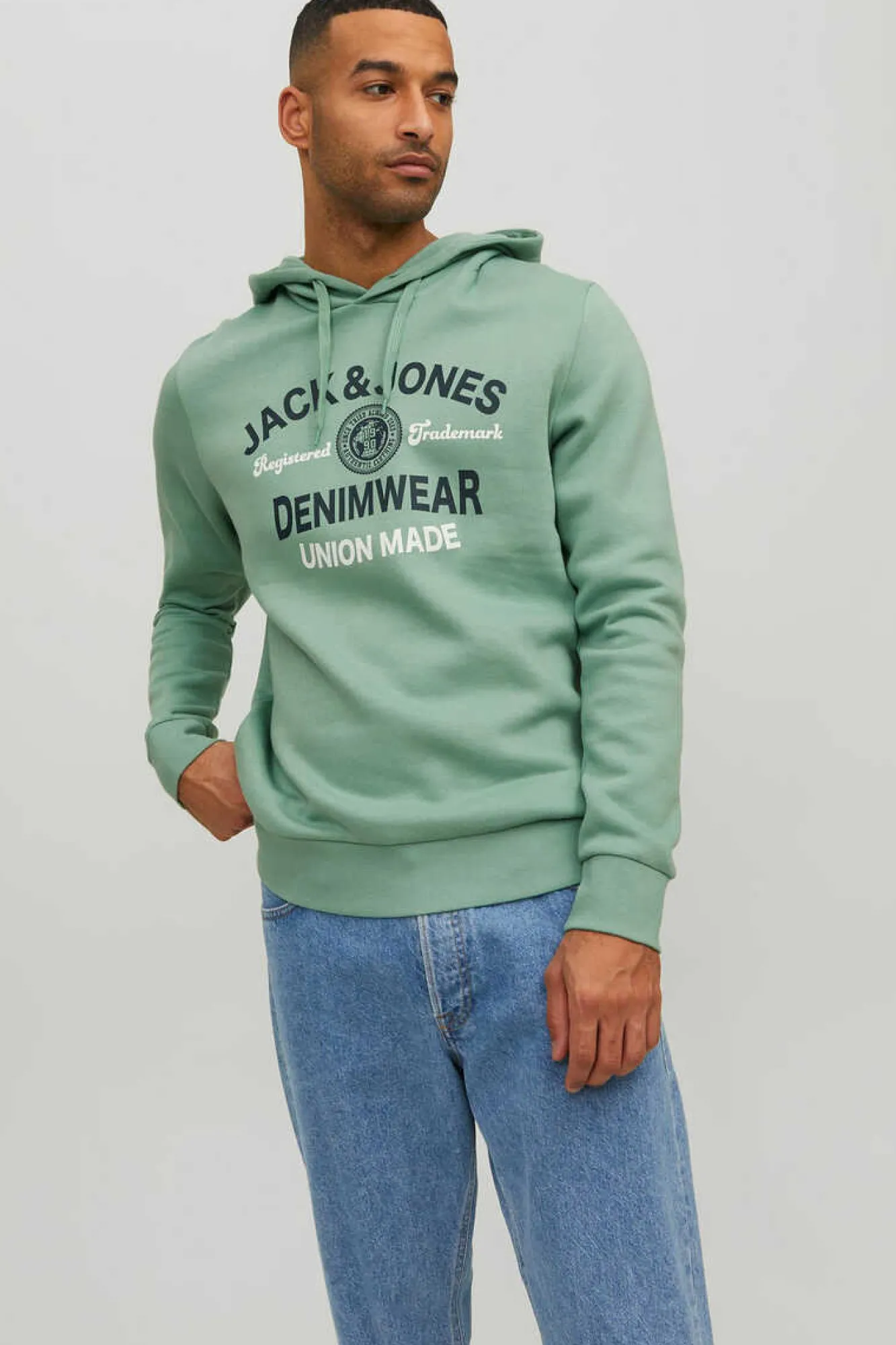 Jack & Jones Sweatshirt Com Capuz Agua Verde Outlet