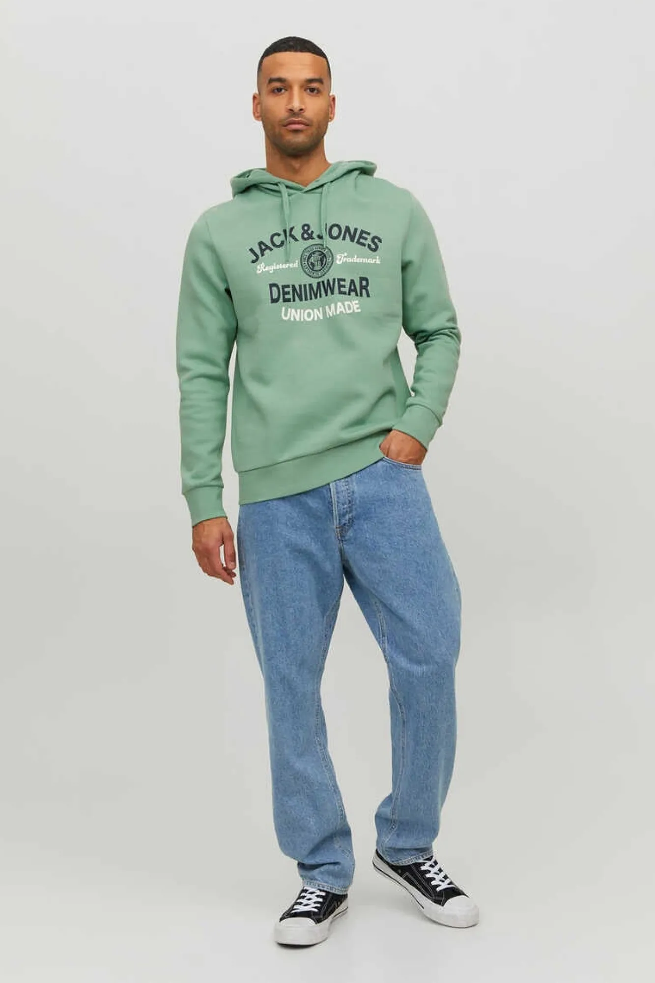 Jack & Jones Sweatshirt Com Capuz Agua Verde Outlet